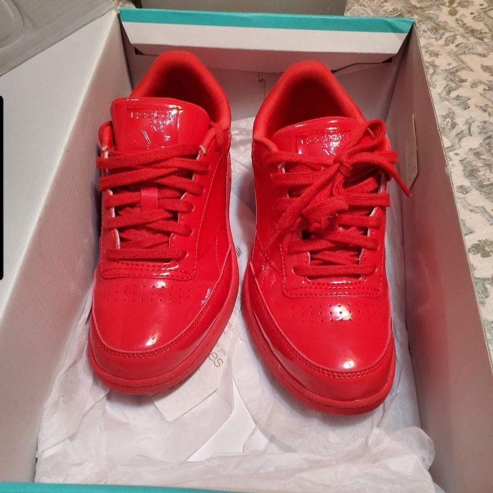 Reebok Bold Red Athletic Shoes